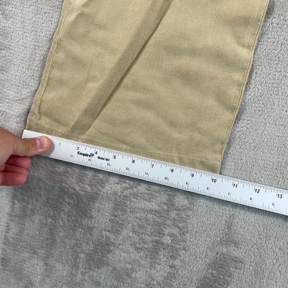 Vintage Ralph‎ Lauren Collection Wide Leg Trouser Pants Women 8 Beige 100% Linen - Picture 7 of 8